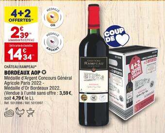 ALDI Château rampeau bordeaux aop offre