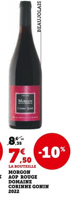 U Express Domaine corinne gonin morgon aop rouge 2022 offre