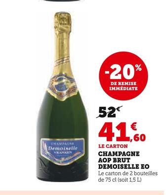 Demoiselle champagne aop brut eo