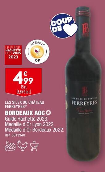 Les silex du château ferreyres bordeaux aoc