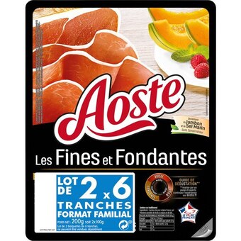 Carrefour Aoste jambon cru les fines et fondantes format familial offre