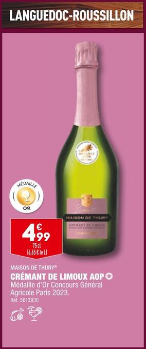 ALDI Maison de thury crémant de limoux aop offre