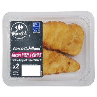 Carrefour Filet de cabillaud fish & chips carrefour le marché msc offre