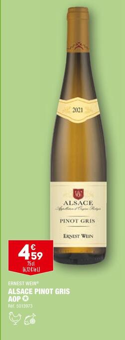 ALDI Ernest wein alsace pinot gris aop offre