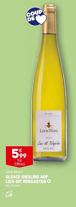 Louis weiss alsace riesling aop lieu-dit rebgarten