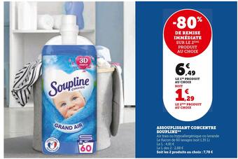 Super U Soupline assouplissant concentre offre