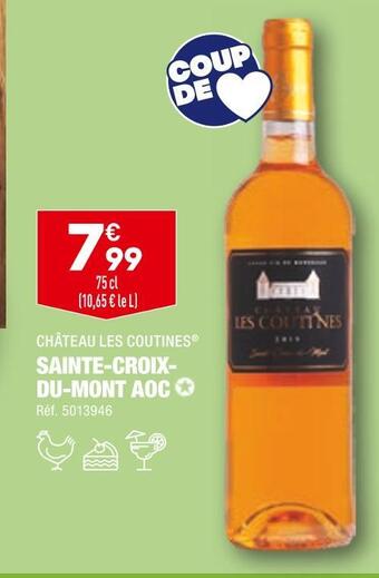 ALDI Château les coutines sainte-croix-du-mont aoc offre