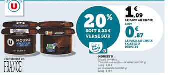 Super U U mousse offre