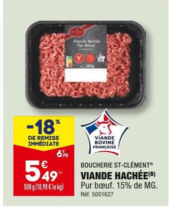 ALDI Boucherie st-clément viande hachée offre