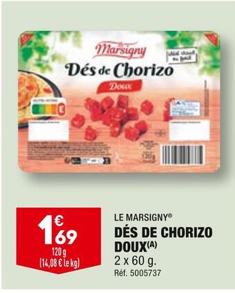 ALDI Le marsigny dés de chorizo doux offre