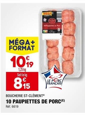 Boucherie st-clément 10 paupiettes de porc