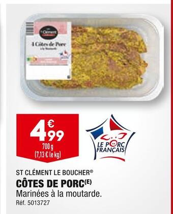 ALDI St clément le boucher côtes de porc offre