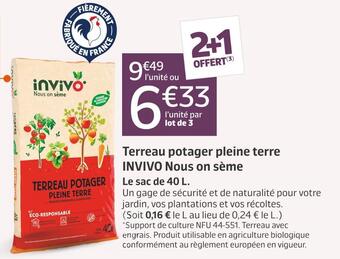 Jardiland Invivo nous on sème terreau potager pleine terre offre