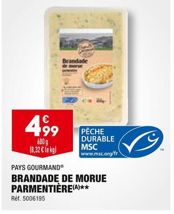 ALDI Pays gourmand brandade de morue parmentière offre