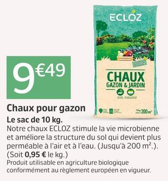 Ecloz chaux pour gazon