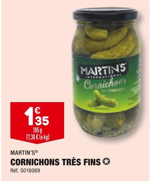 Promo Martin’s cornichons très fins chez ALDI