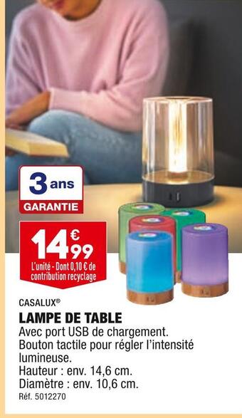 ALDI Casalux lampe de table offre