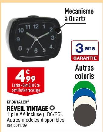 Krontaler réveil vintage