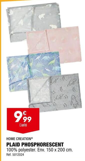 ALDI Home creation plaid phosphorescent offre