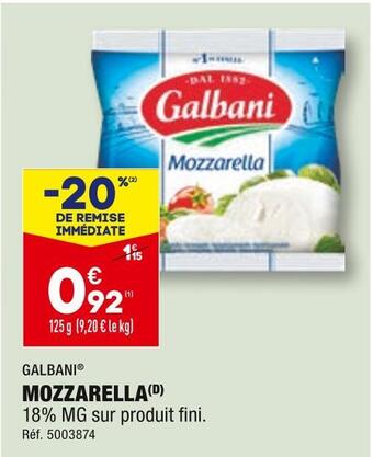 ALDI Galbani mozzarella offre