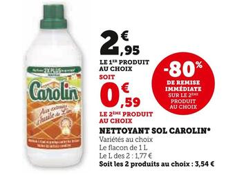 U Express Carolin nettoyant sol offre