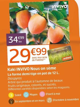 Jardiland Invivo nous on sème kaki offre