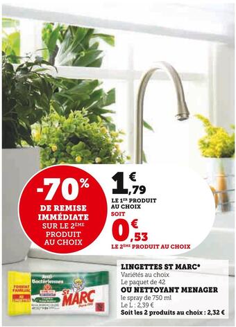 U Express St marc lingettes offre