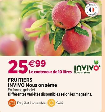 Delbard Invivo nous on sème fruitiers offre