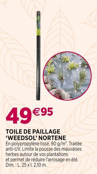 Nortene toile de paillage ‘weedsol’