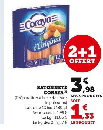 Coraya batonnets coraya