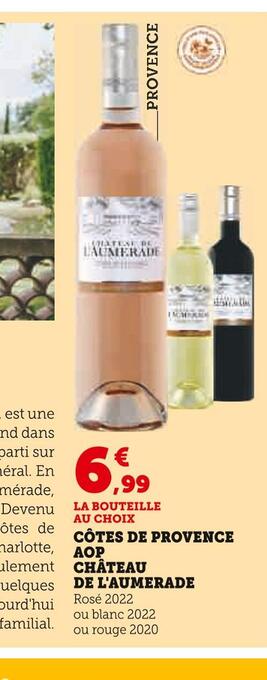 Super U Château de l'aumerade côtes de provence aop offre