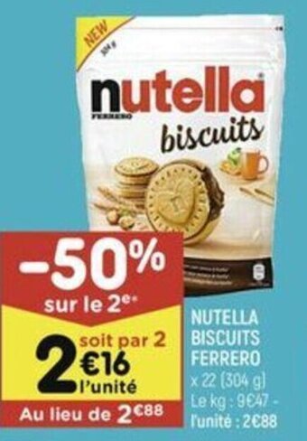 Leader Price NUTELLA BISCUITS offre