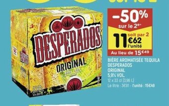Leader Price BIÈRE AROMATISÉE TEQUILA DESPERADOS offre