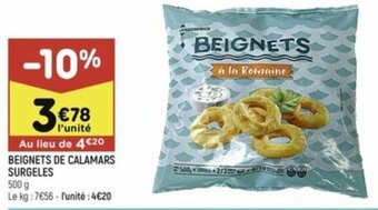 Leader Price BEIGNETS DE CALAMARS SURGELES 500 g offre