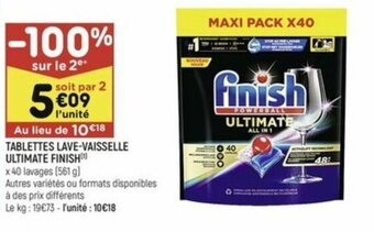 Leader Price TABLETTES LAVE-VAISSELLE ULTIMATE FINISH offre