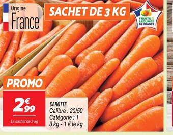 Netto CAROTTE offre
