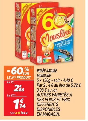 Netto PURÉE NATURE offre