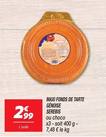 Netto MAXI FONDS DE TARTE GÉNOISE offre
