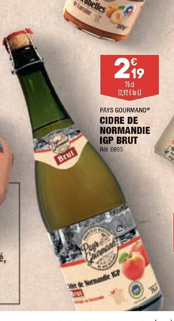 ALDI CIDRE DE NORMANDIE IGP BRUT offre
