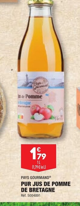 ALDI PUR JUS DE POMME DE BRETAGNE offre