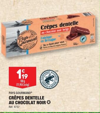 ALDI CRÊPES DENTELLE AU CHOCOLAT NOIR offre