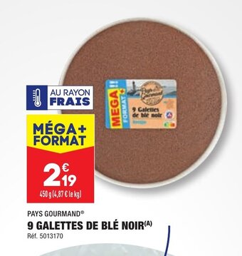 ALDI 9 GALETTES DE BLÉ NOIR offre