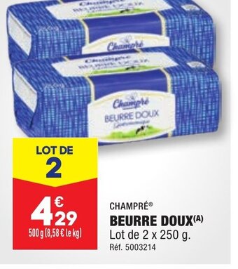 ALDI BEURRE DOUX offre