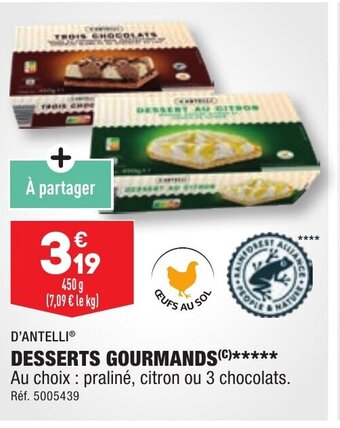 ALDI DESSERTS GOURMANDS offre