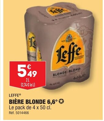 ALDI BIÈRE BLONDE 6,6 offre