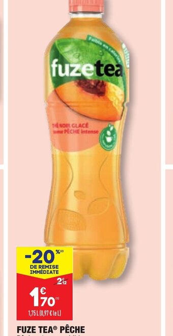 ALDI FUZE TEA PÊCHE offre