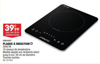 ALDI PLAQUE À INDUCTION 2000 W. offre