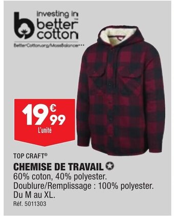 TOP CRAFTÂź CHEMISE DE TRAVAIL