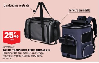 ALDI SAC DE TRANSPORT POUR ANIMAUX offre