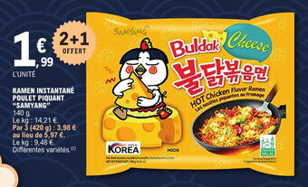E.Leclerc "SAMYANG" RAMEN INSTANTANÉ POULET PIQUANT offre